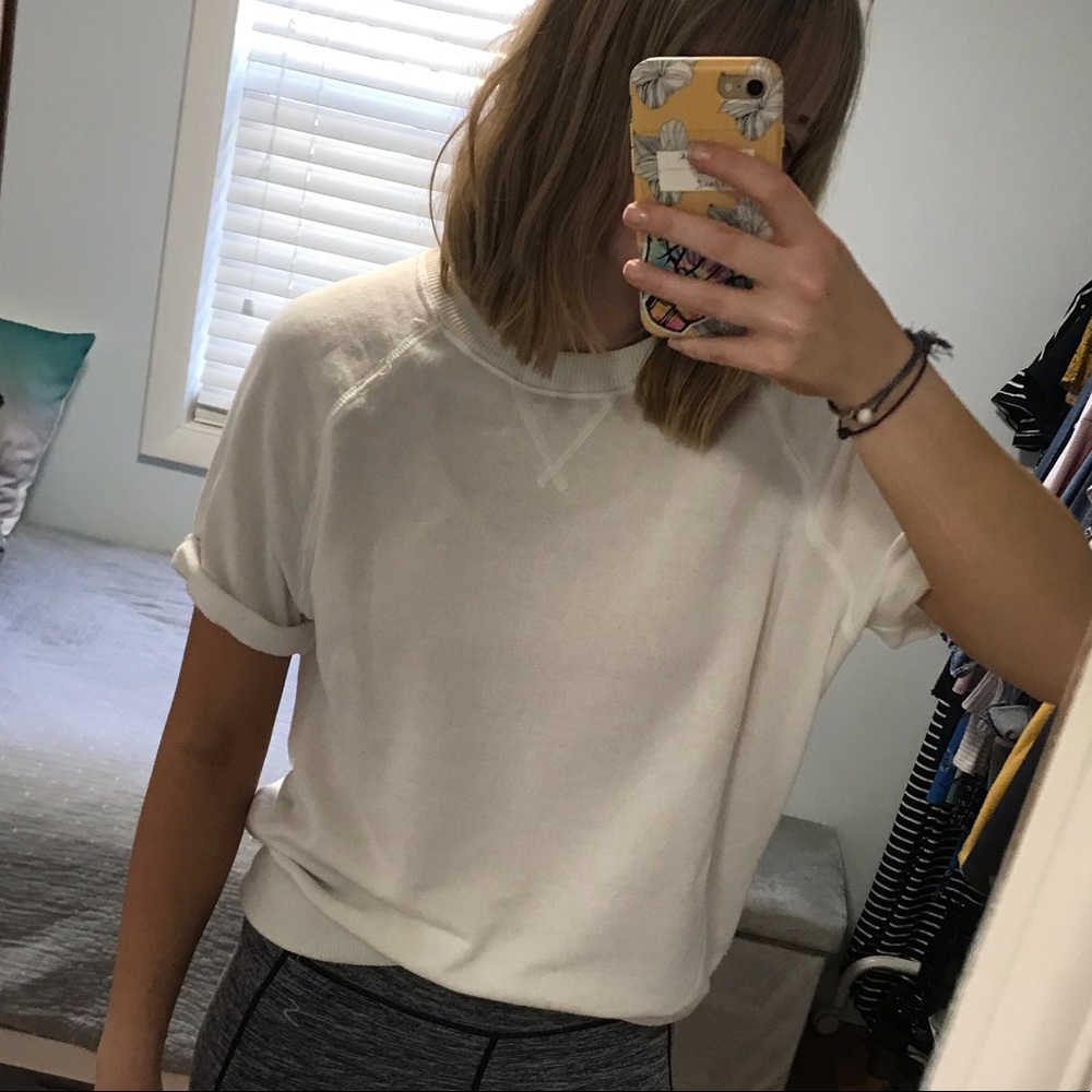 Aerie White Soft Crewneck